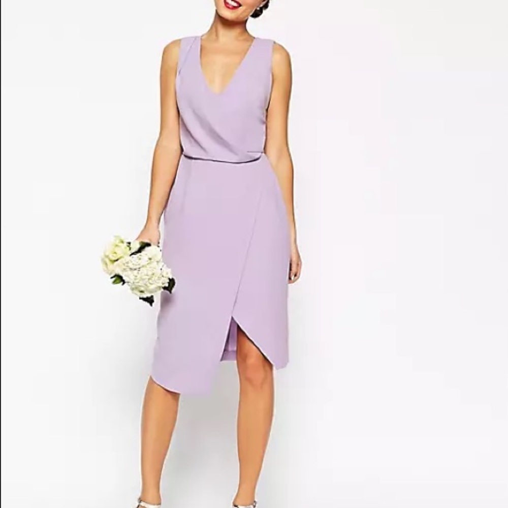 ASOS Wedding Drape Front with Lattice Back Dress